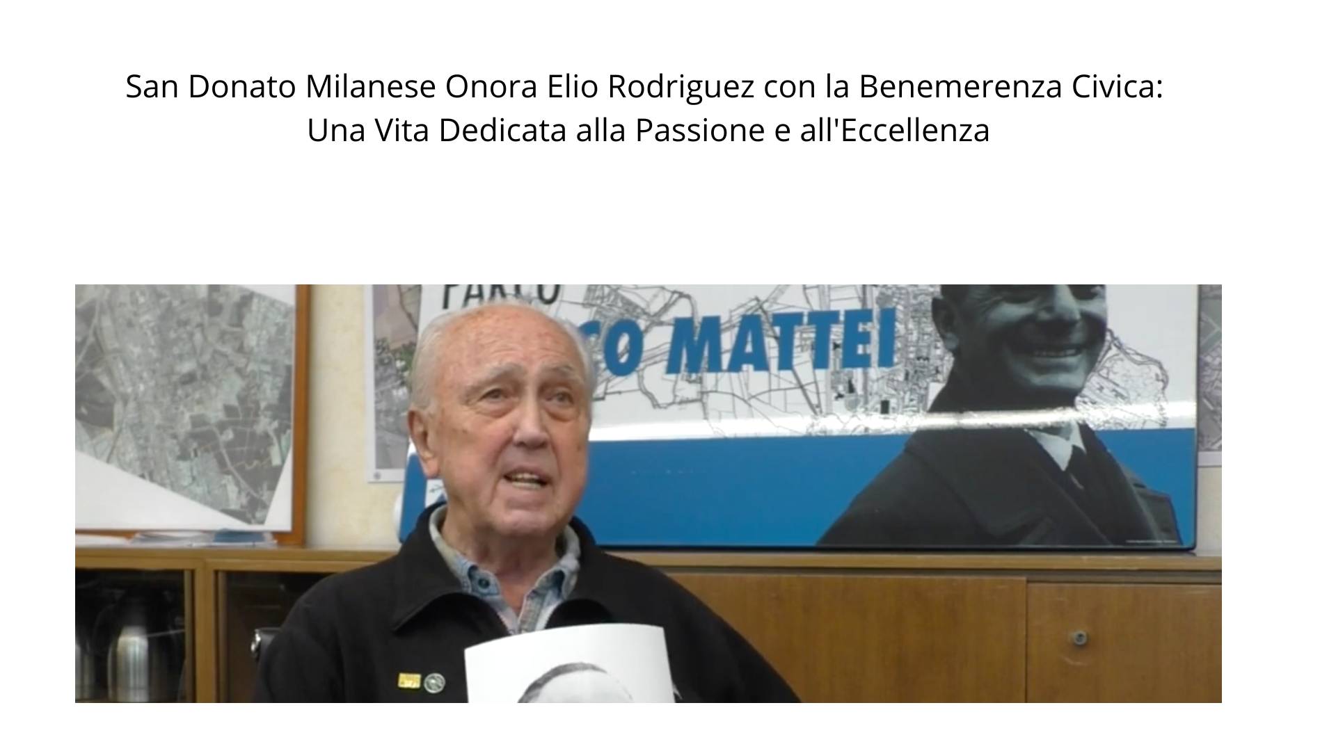 San Donato Milanese Onora Elio Rodriguez con la Benemerenza Civica Una Vita Dedicata alla Passione e all'Eccellenza